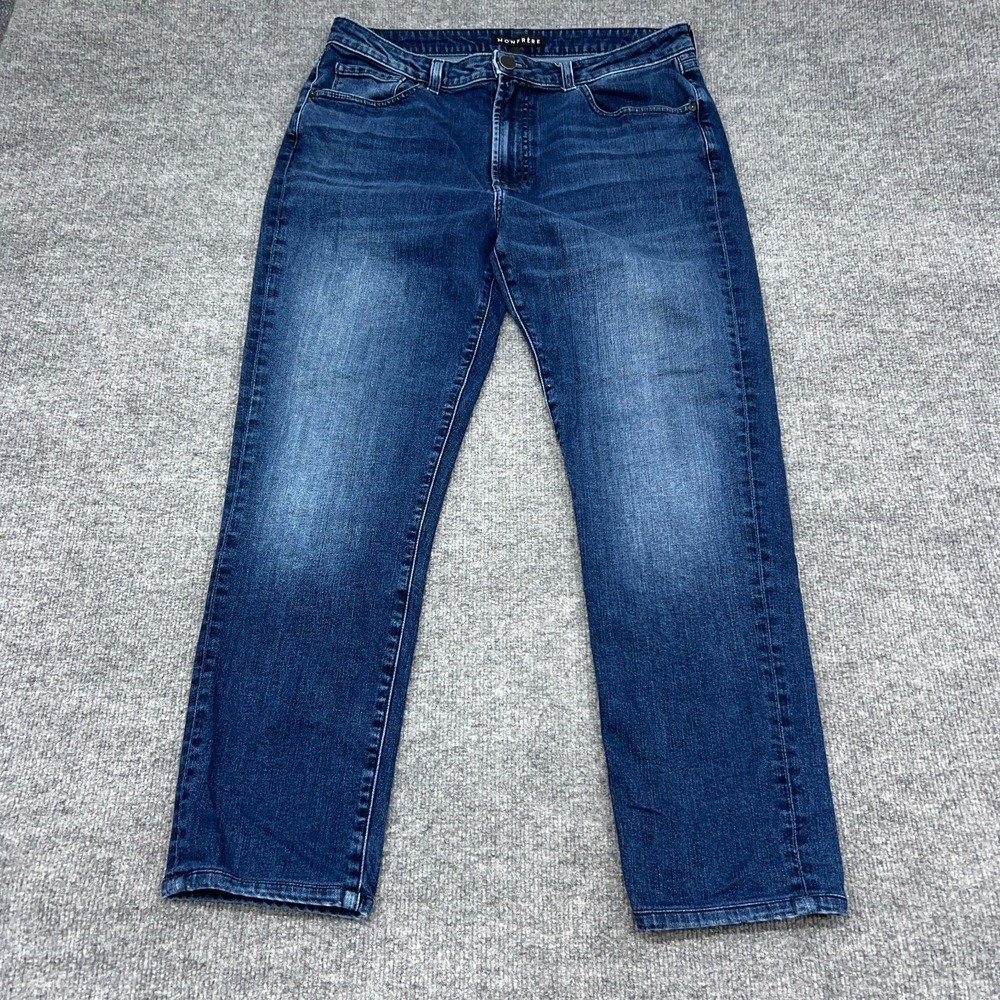 Monfrere Jeans Men 34x28 Deniro Japanese Denim Cotton Slim Straight Leg Mid Rise